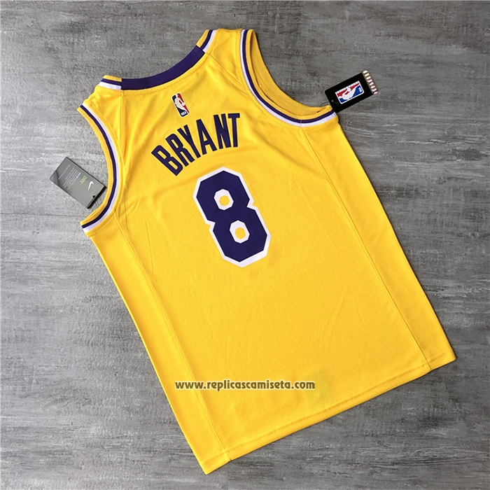 Camiseta Los Angeles Lakers Kobe Bryant #8 Icon 2018-19 Amarillo